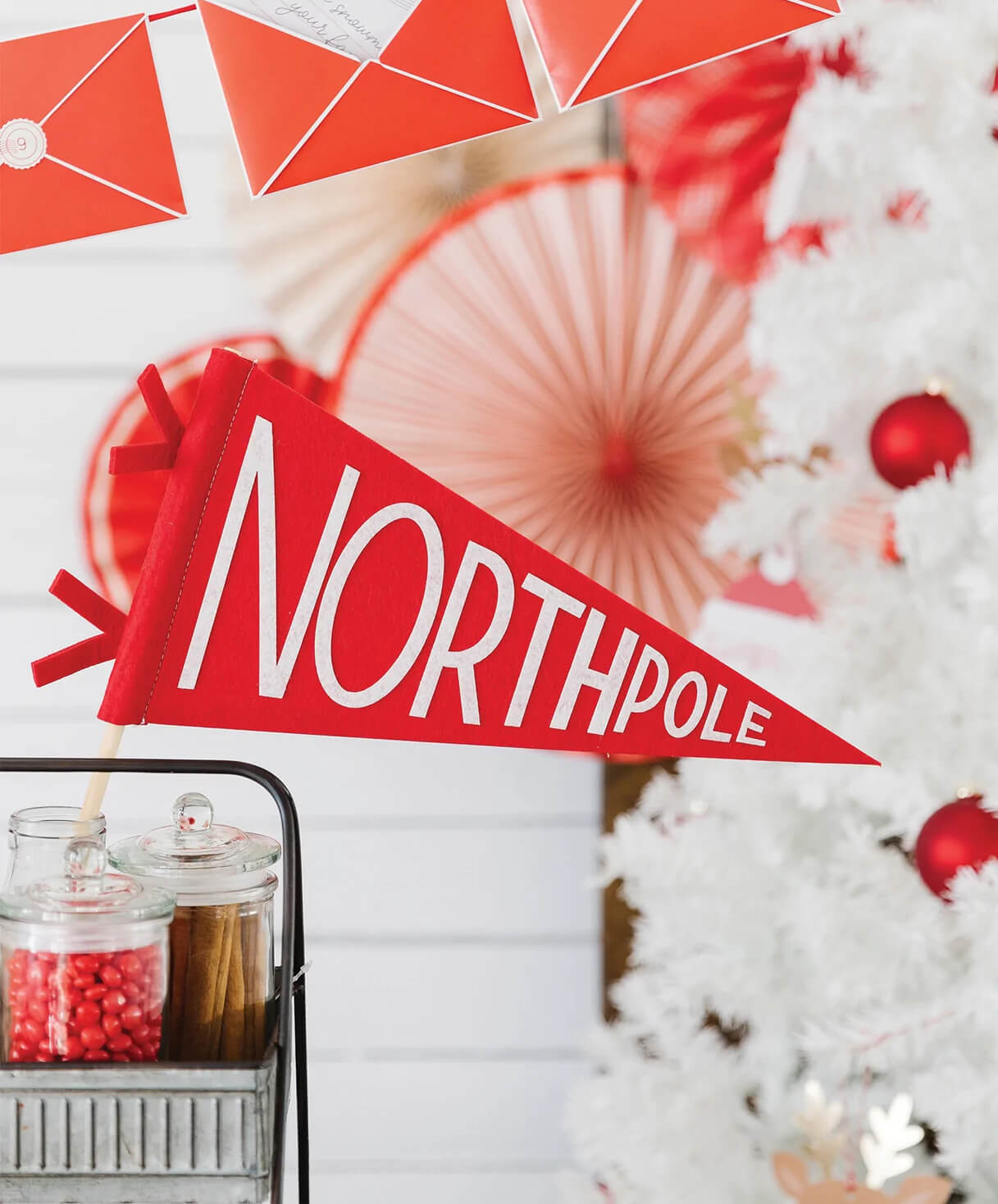 Believe North Pole Felt Pennant - bubblegum market