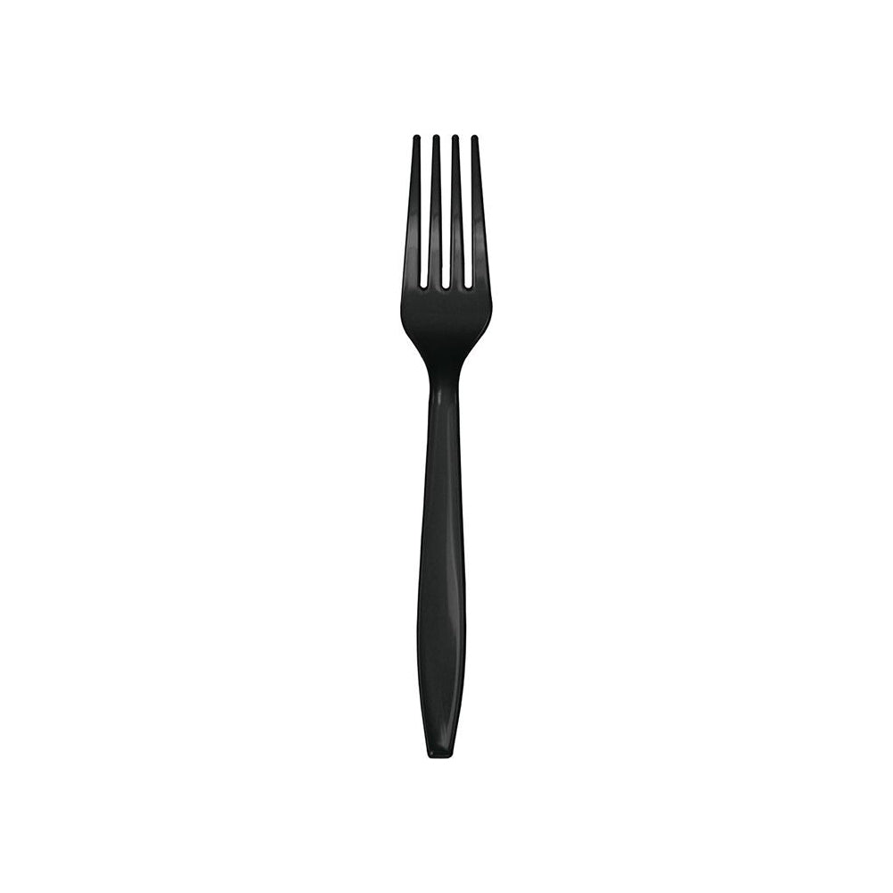 Black Plastic Forks 24ct - bubblegum market