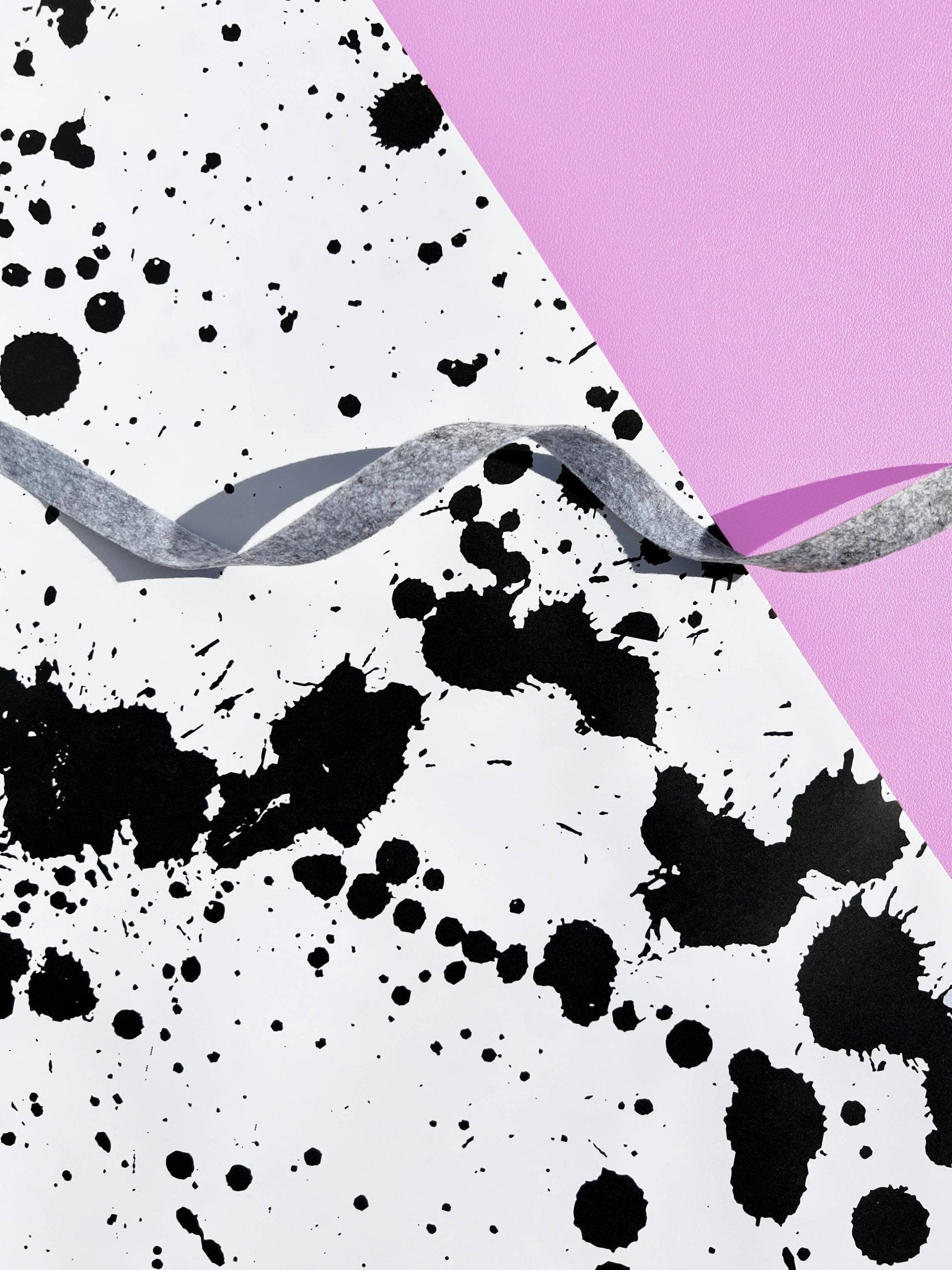 Black & White Splatter Wrapping Paper Sheets (Roll of 3) - bubblegum market