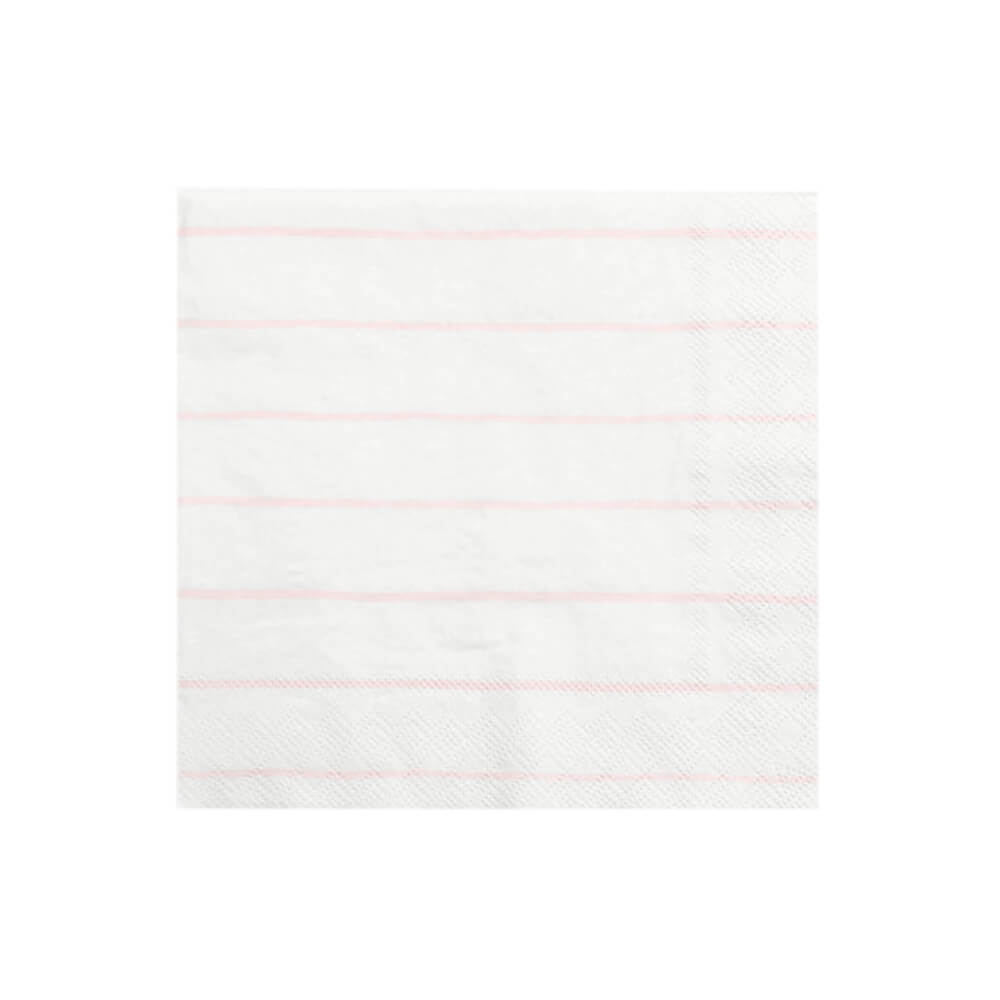 Blush Frenchie Striped Large Napkins - bubblegum market