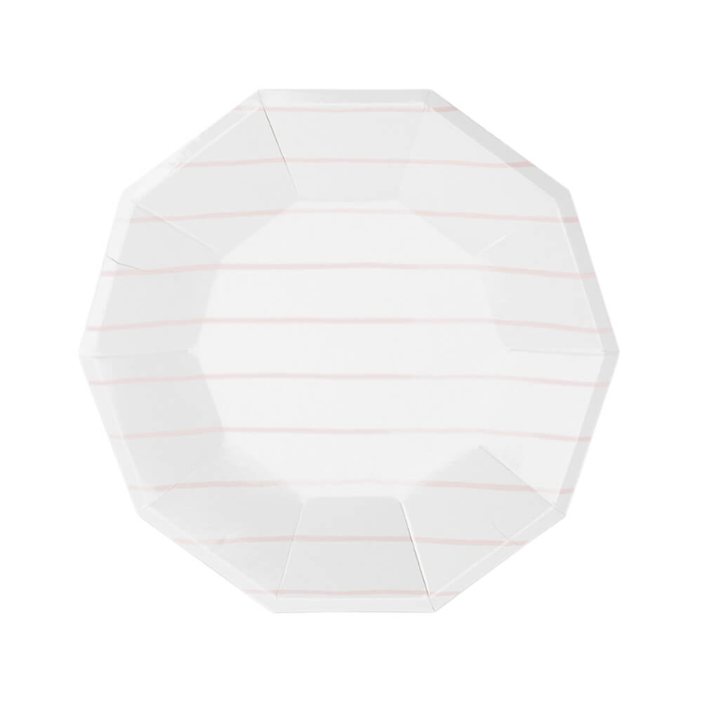 Blush Frenchie Striped Small Plates 7.5" - bubblegum market