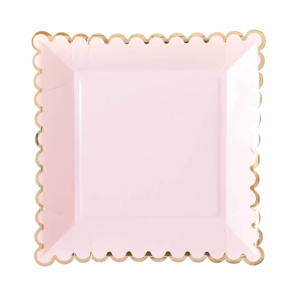 Blush Pink Scalloped Plates 9" - bubblegum market