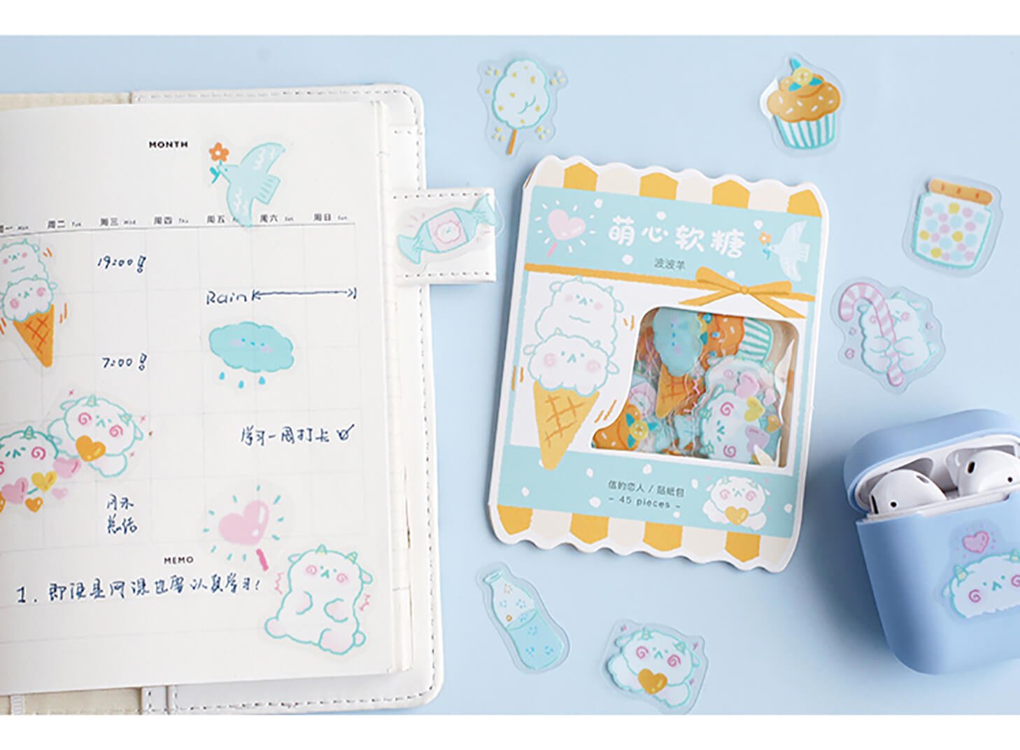 Bobo Sheep Kawaii Candy & Sweets Die Cut Deco Stickers - bubblegum market