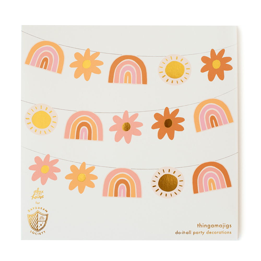 Boho Rainbow Thingamajigs Party Decorations / Banner - bubblegum market