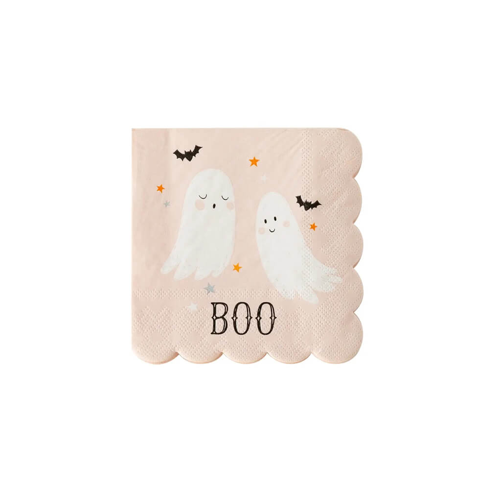 Boo Ghosts Paper Cocktail Napkins - bubblegum market