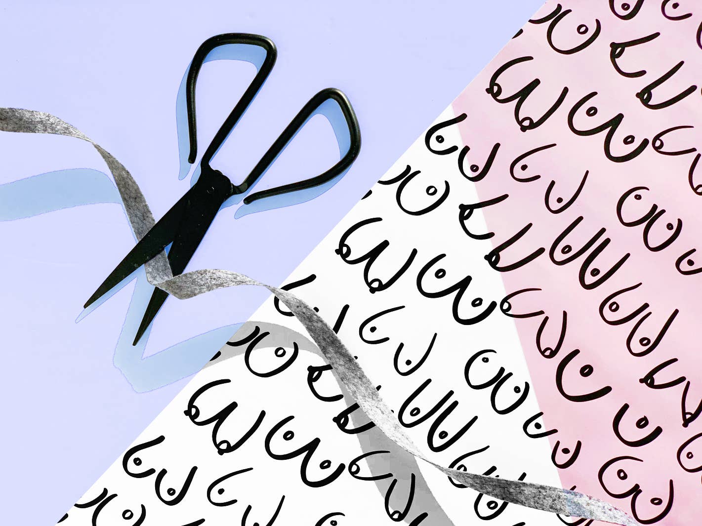Boobies Wrapping Paper Sheets (Roll of 3) - bubblegum market