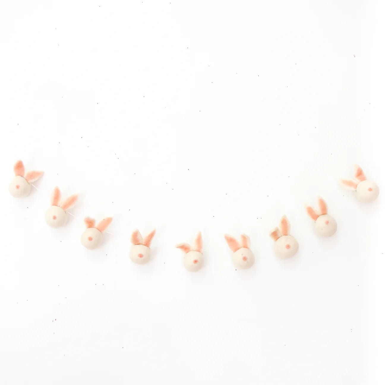Bunny Head Felt Garland - bubblegum market