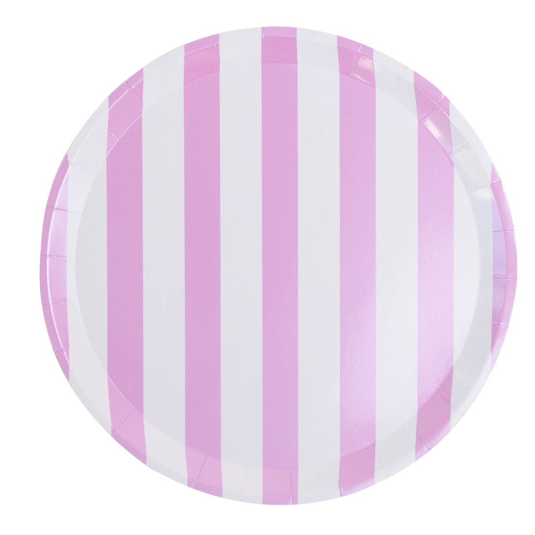 Candy Striped Stuck on You Paper Plates 9" - bubblegum market