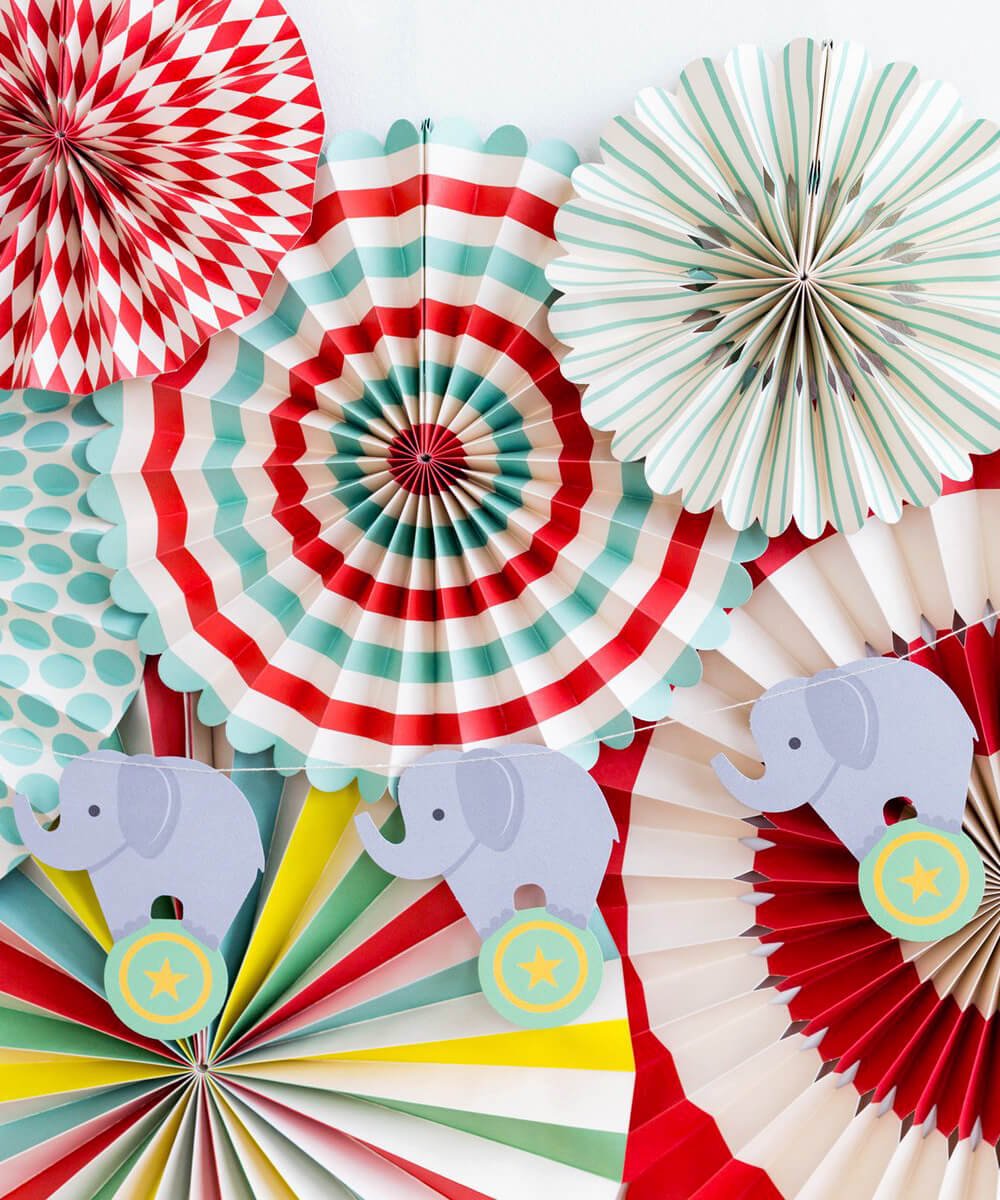 Carnival Party Elephant Banner - bubblegum market