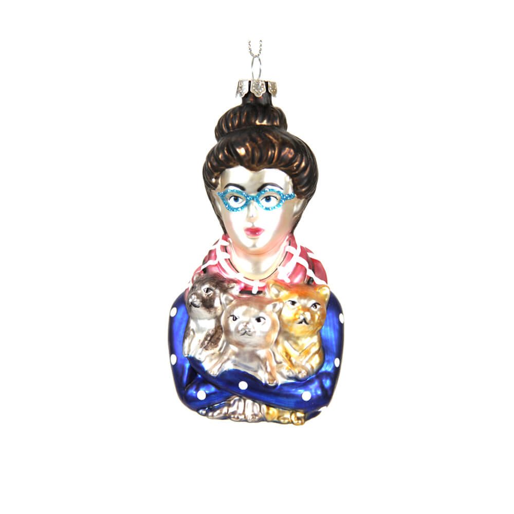 Cat Lady Ornament 4.5" - bubblegum market