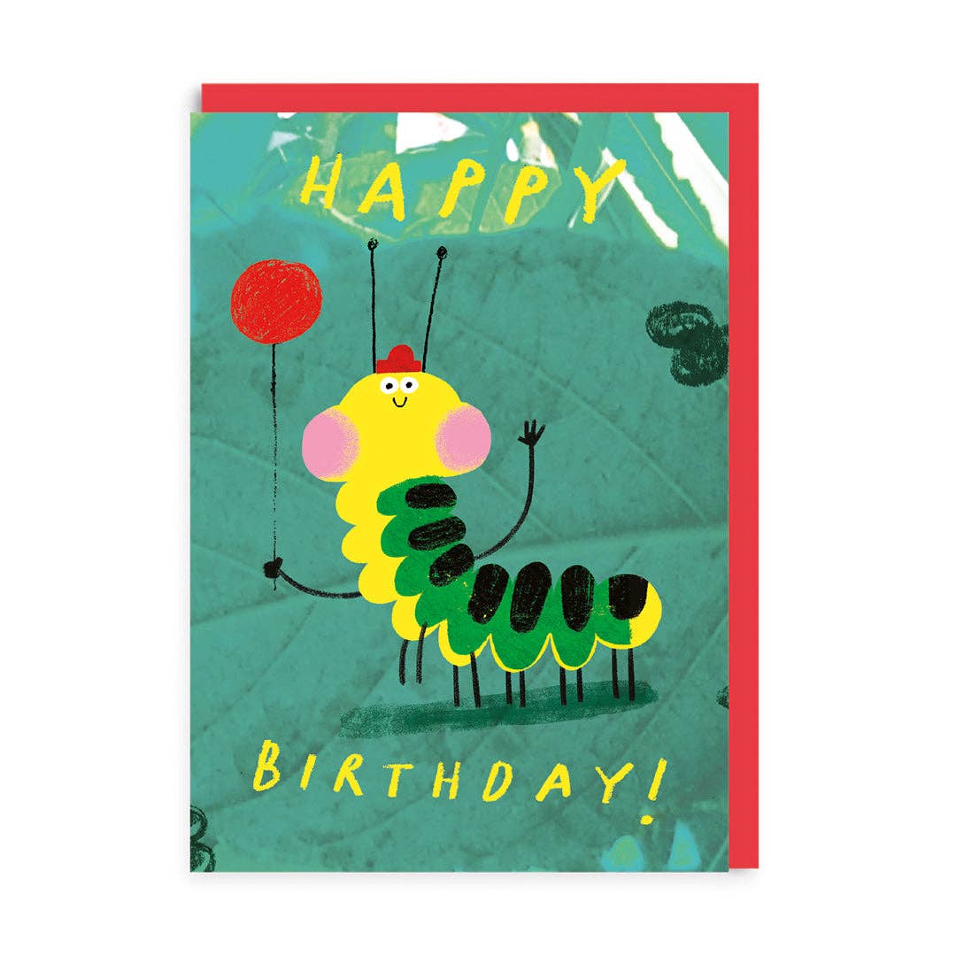 Caterpillar Birthday Greeting Card - bubblegum market