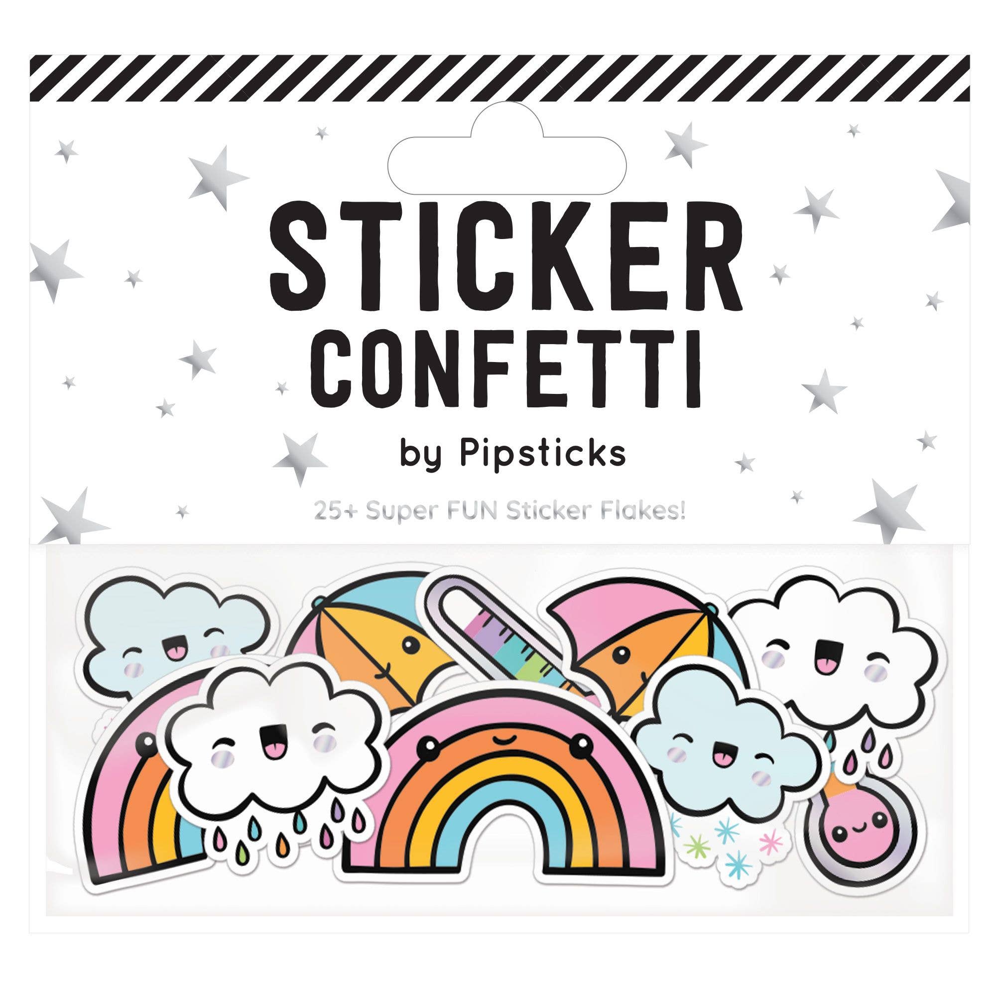 Cloudburst Sticker Confetti - bubblegum market