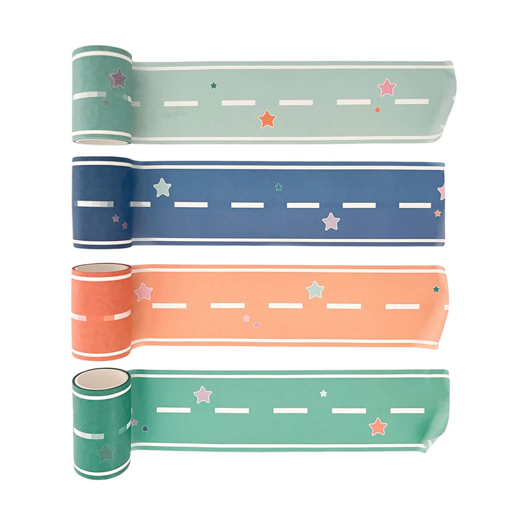 Colorful Play Road Tape (Set of 4 Rolls) - bubblegum market