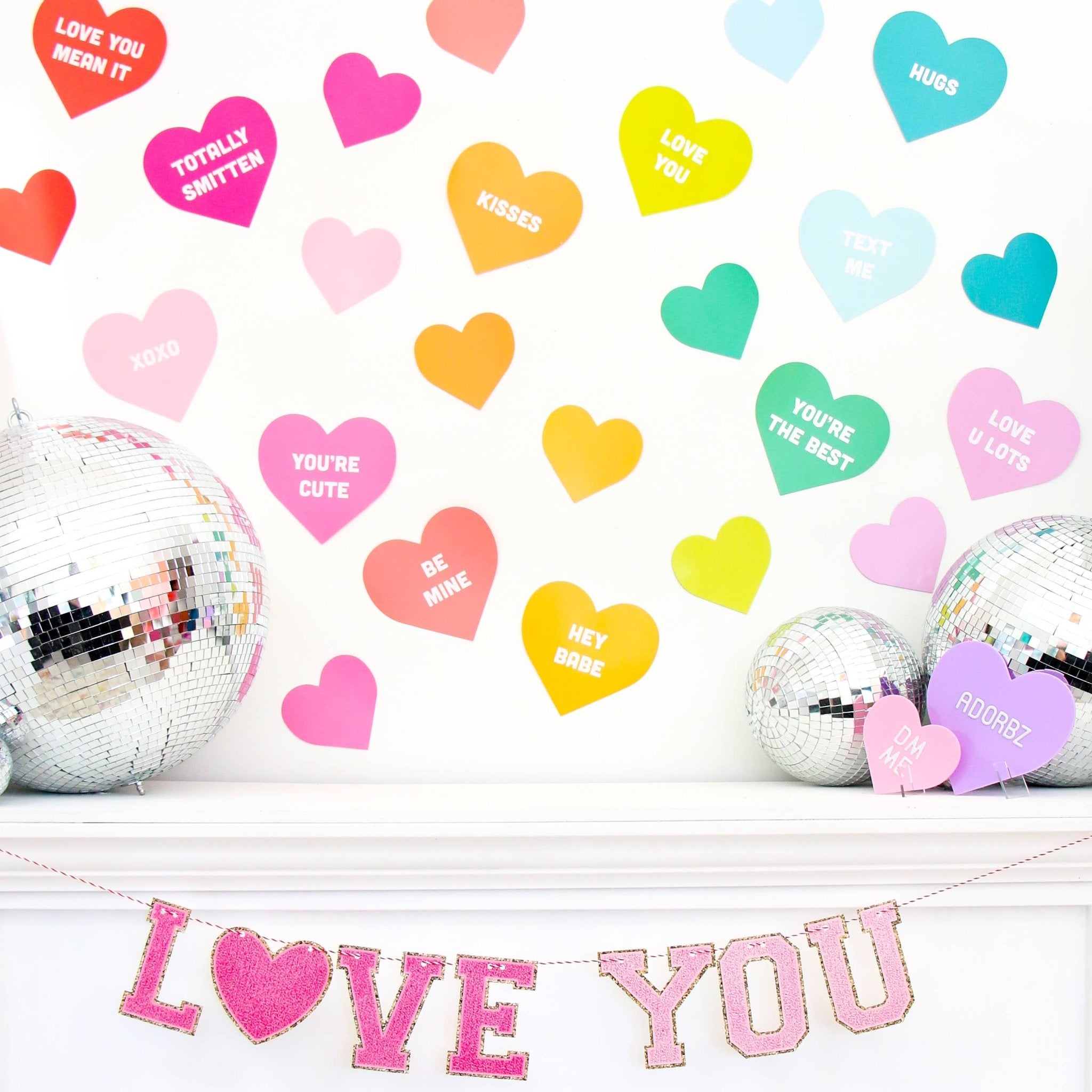 Conversation Heart Giant Paper Confetti - bubblegum market