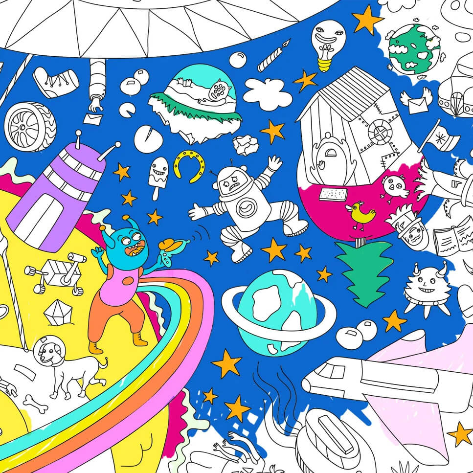 Cosmos Giant Coloring Poster - bubblegum market