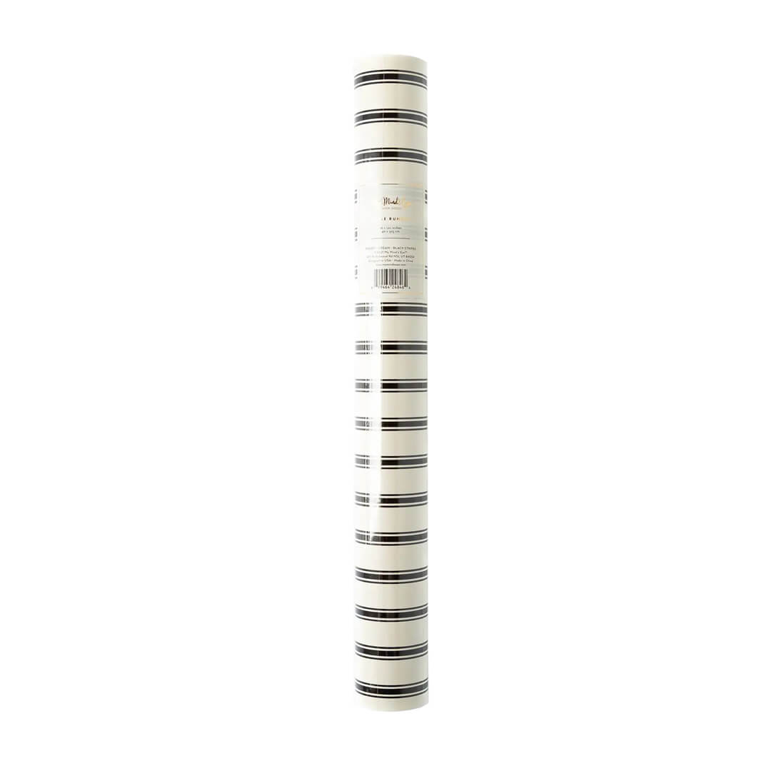 Cream with Black Stripe Table Runner - bubblegum market