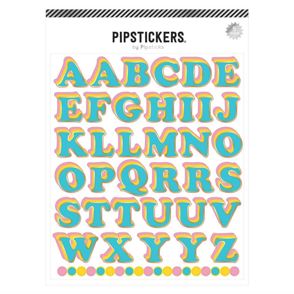 Creamy Dreamy Big Alphabet Stickers (5 Sheets) - bubblegum market