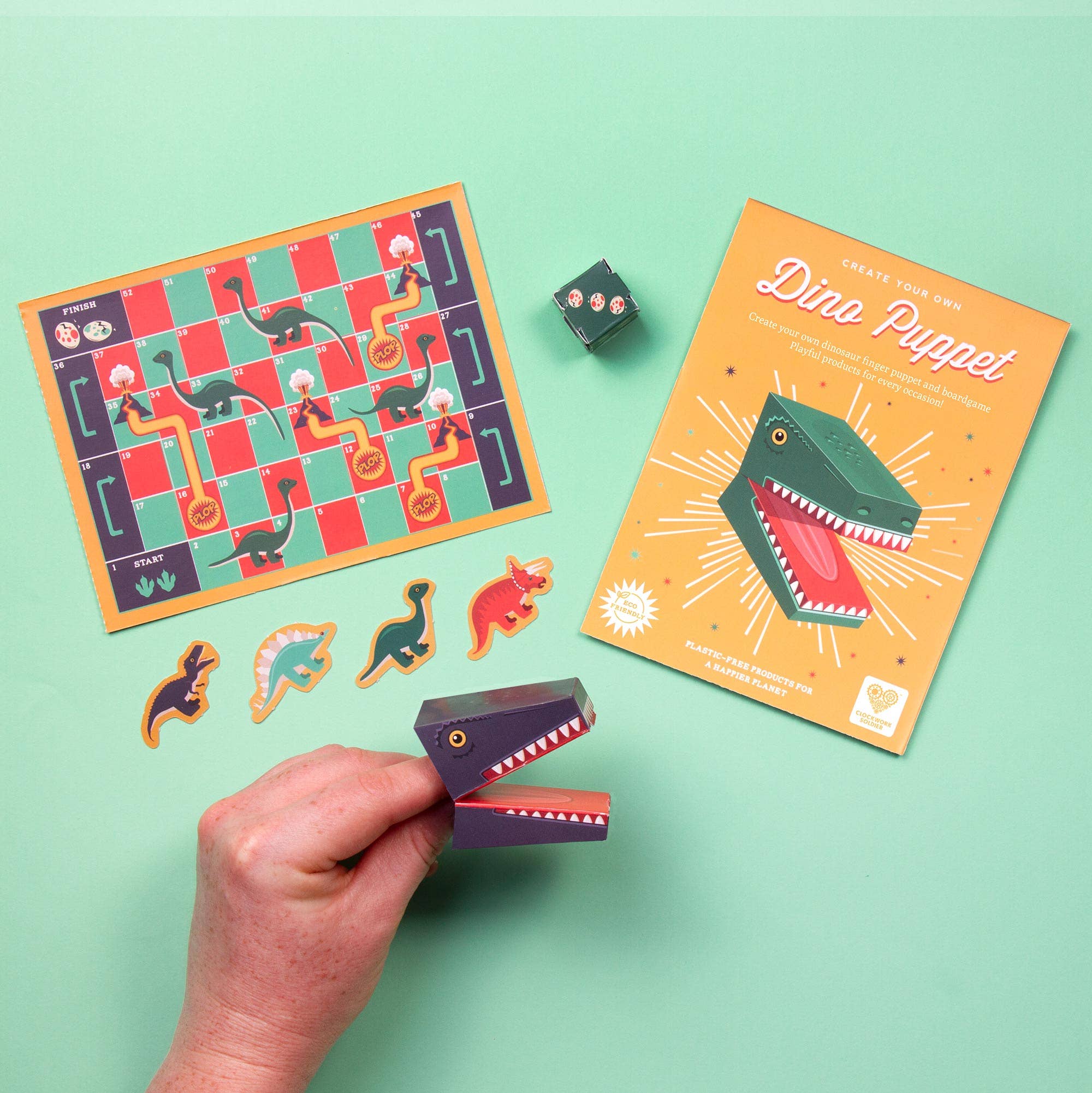 Create Your Own Dinosaur Finger Puppet - bubblegum market