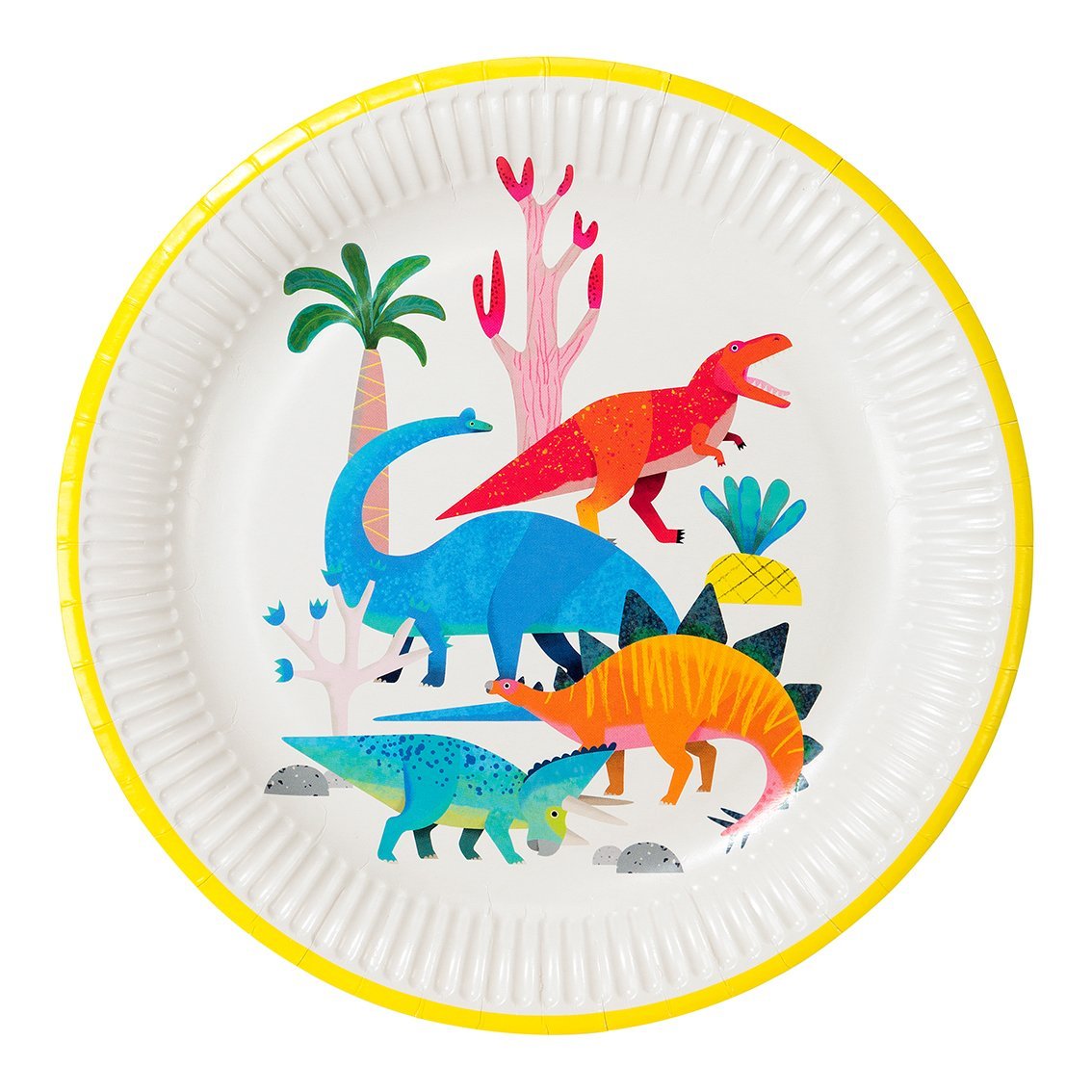 Dinosaur Party Plates 9" - bubblegum market