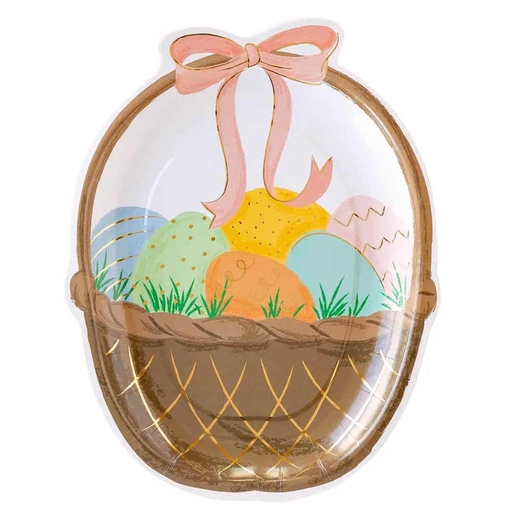 Easter Basket Shaped Plates 10" - bubblegum market