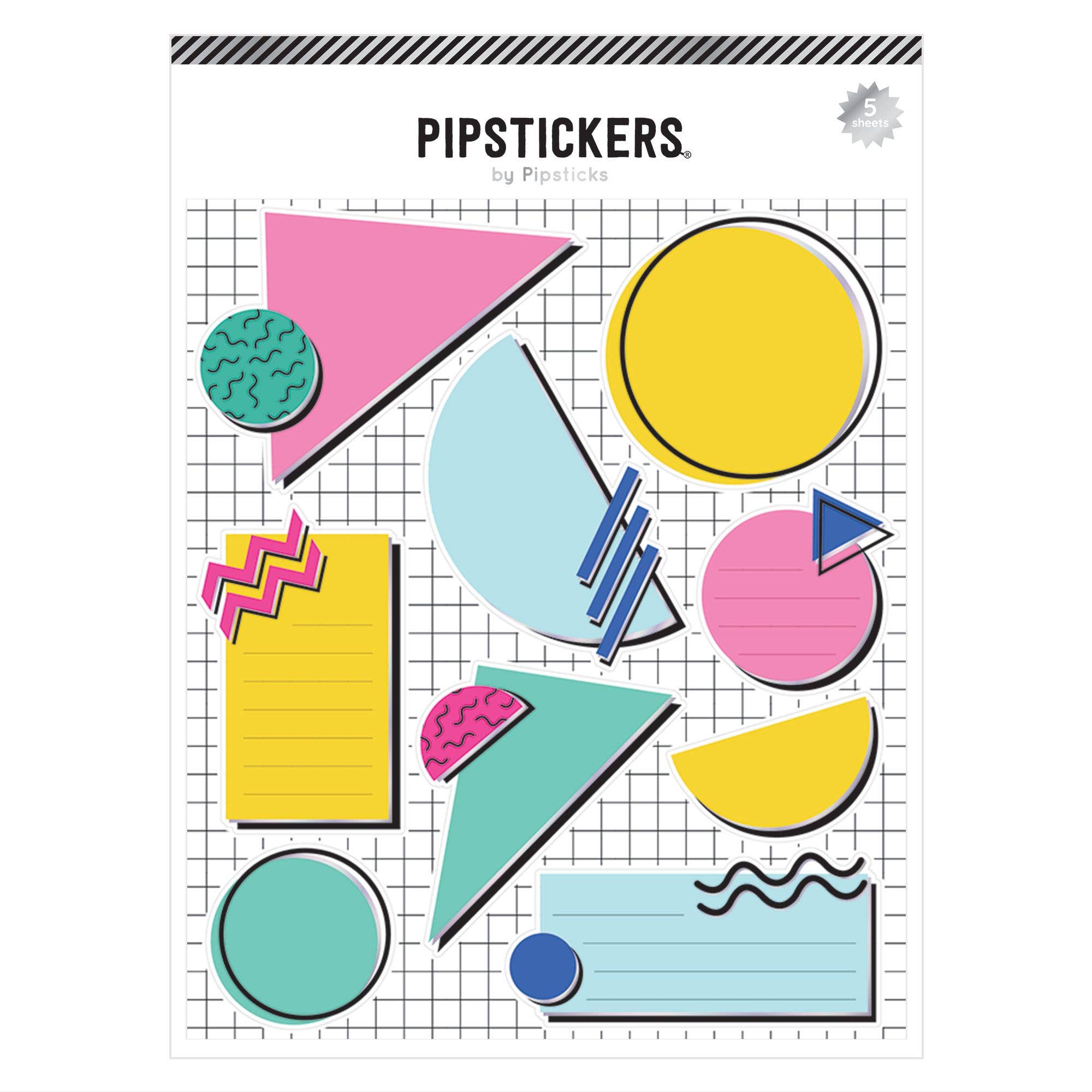Eclectic Geometric Sticker Labels (5 Sheets) - bubblegum market