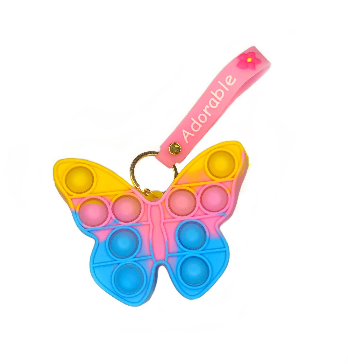 Butterfly 6-Pop Fidget Key Chain