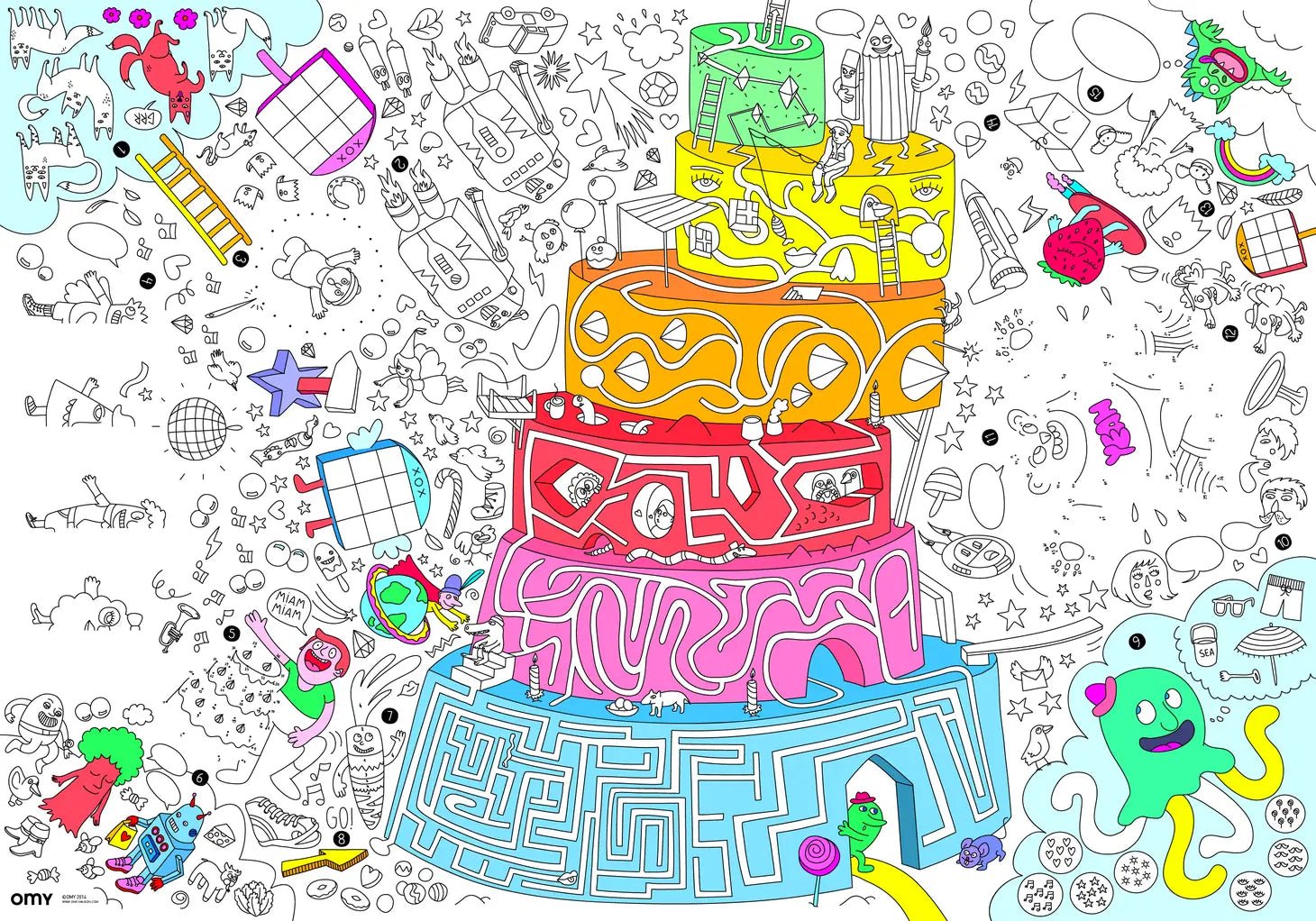Games Giant Coloring Poster - bubblegum market