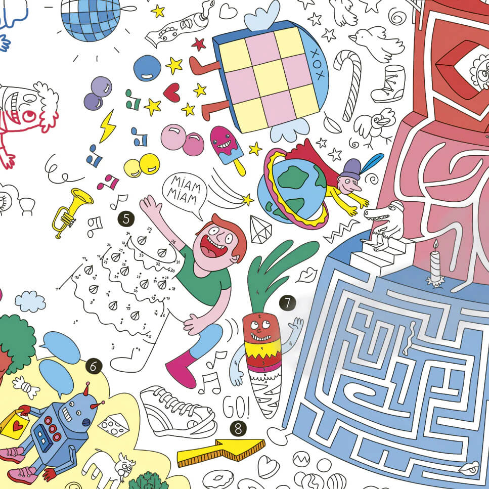 Games Giant Coloring Poster - bubblegum market