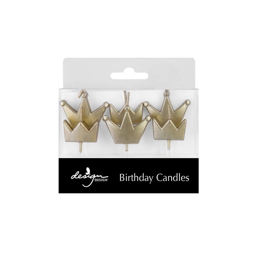 Gold Crown Birthday Candles - bubblegum market