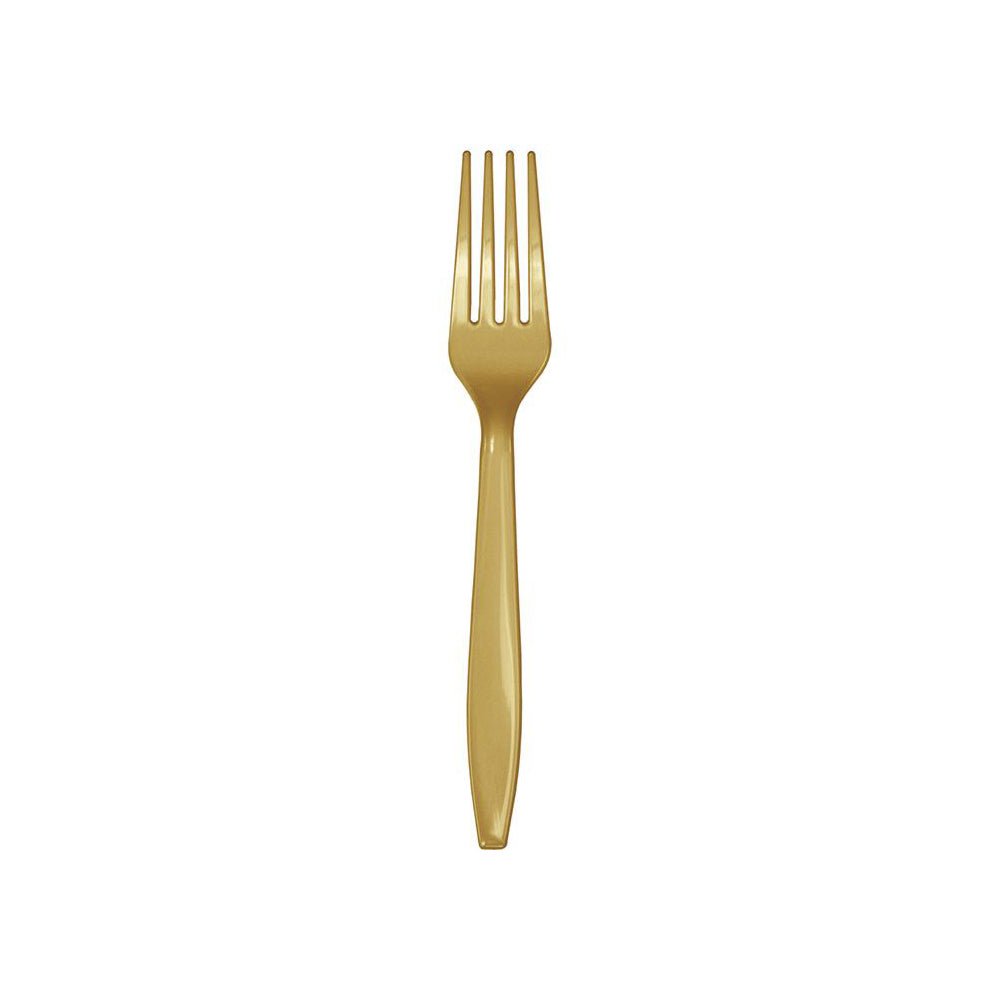 Gold Plastic Forks 24ct - bubblegum market
