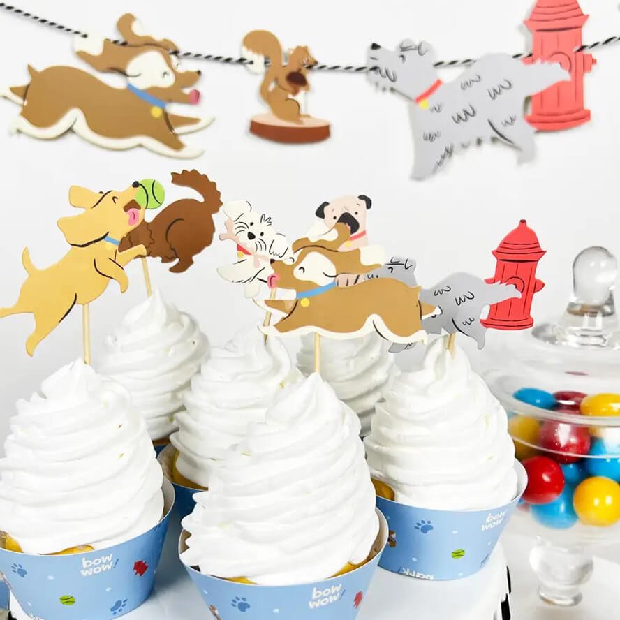 Good Dog Cupcake Toppers & Wrappers - bubblegum market