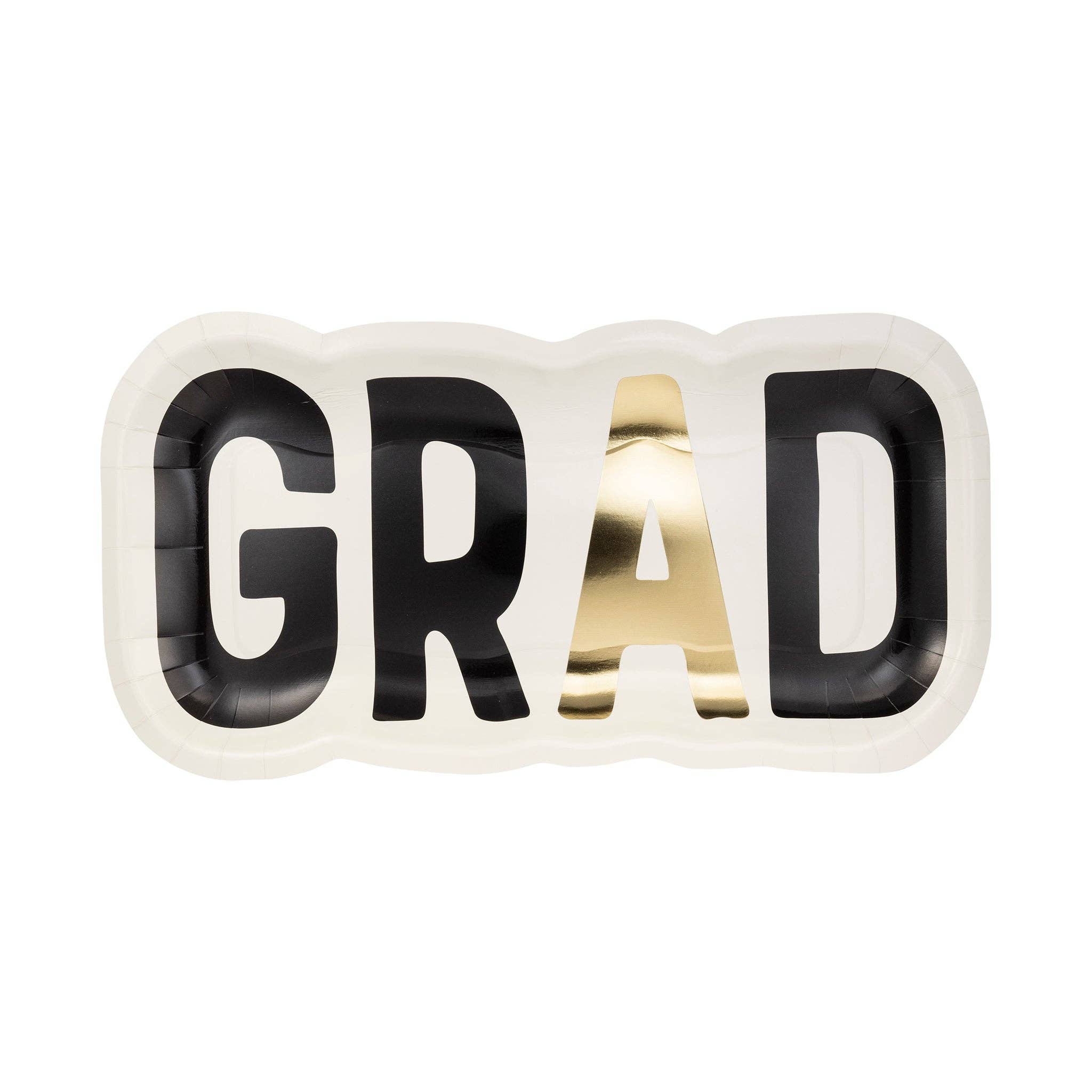Graduation GRAD Shaped Paper Plates 12" - bubblegum market