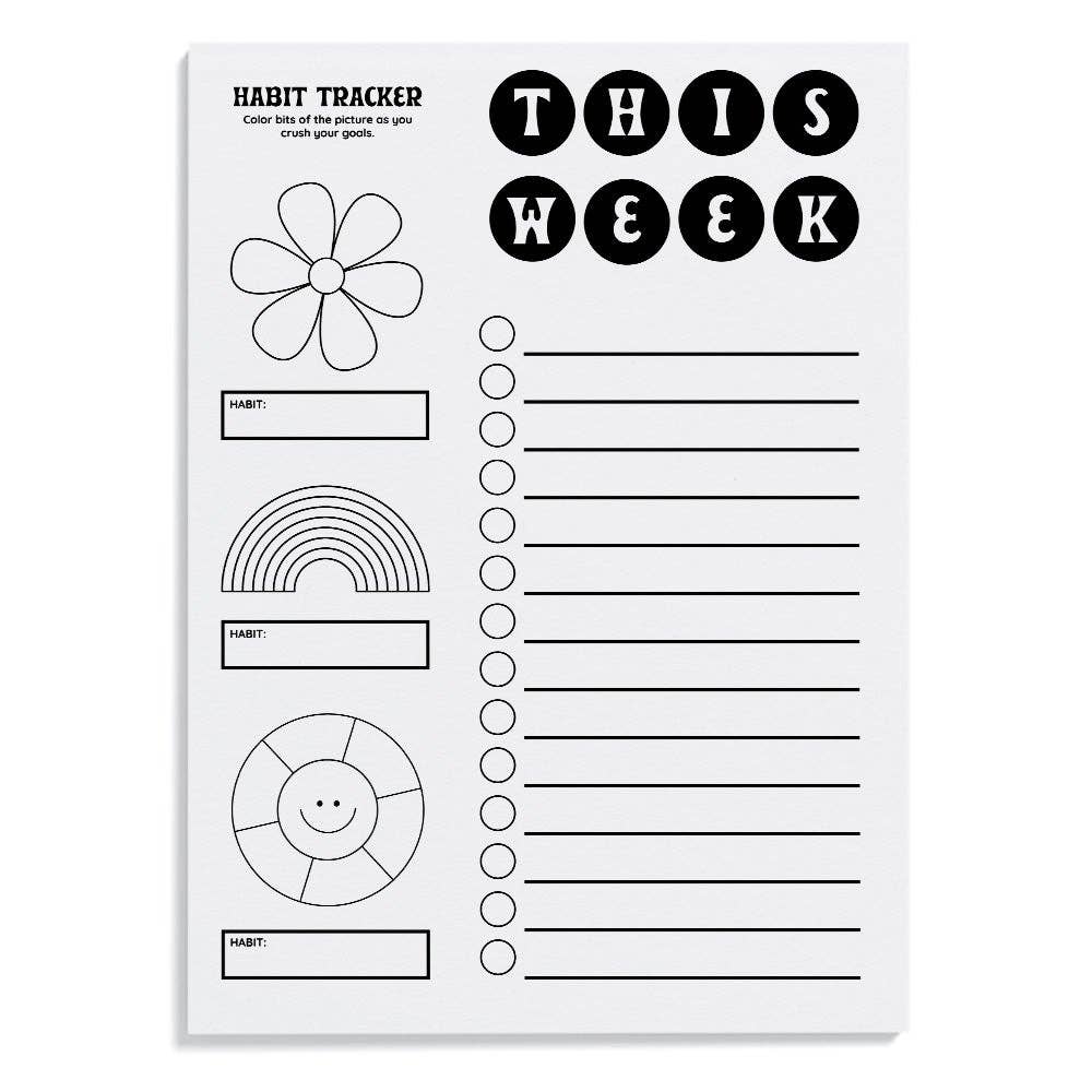 Habit Tracker Notepad - bubblegum market