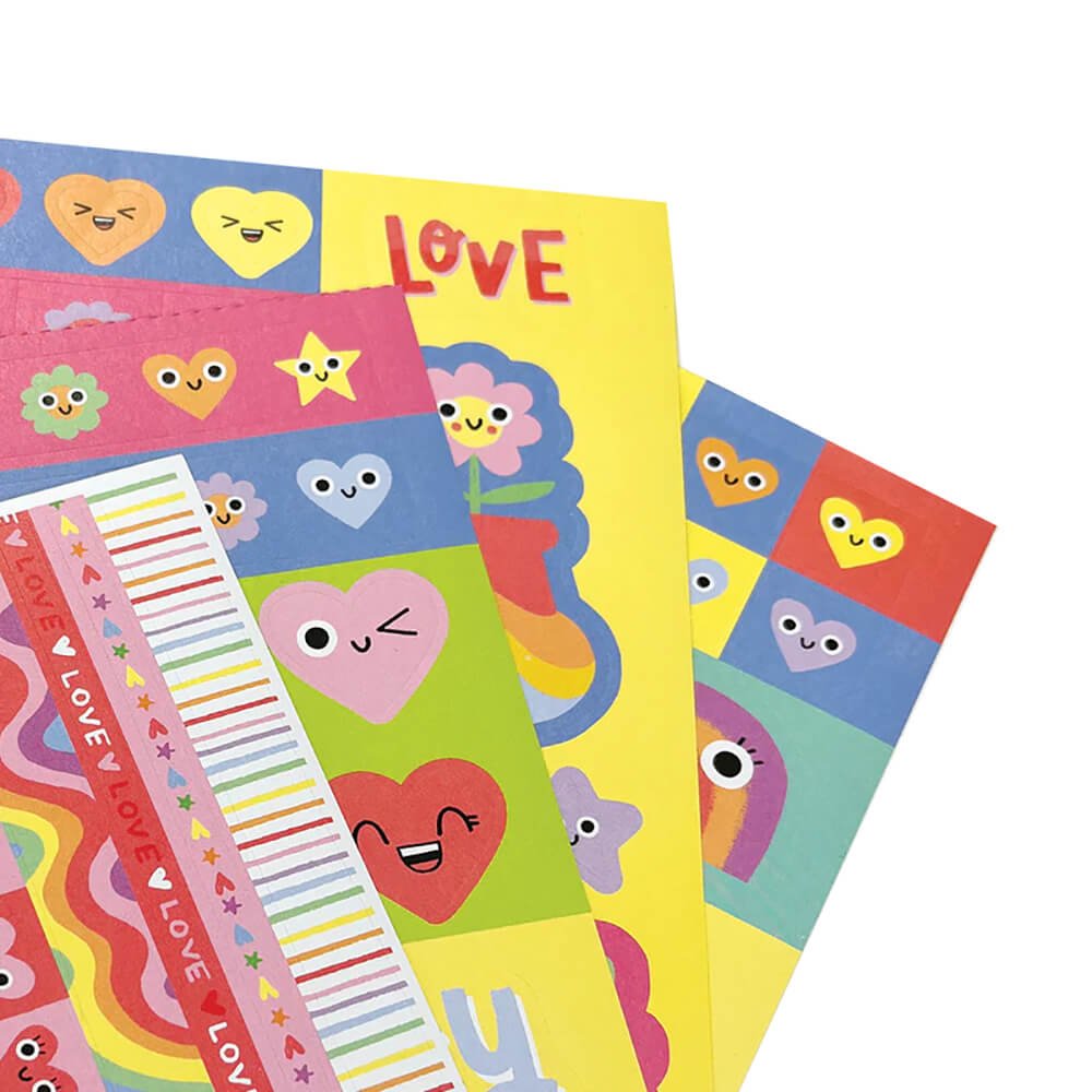 Happy Hearts Stickiville Book - bubblegum market