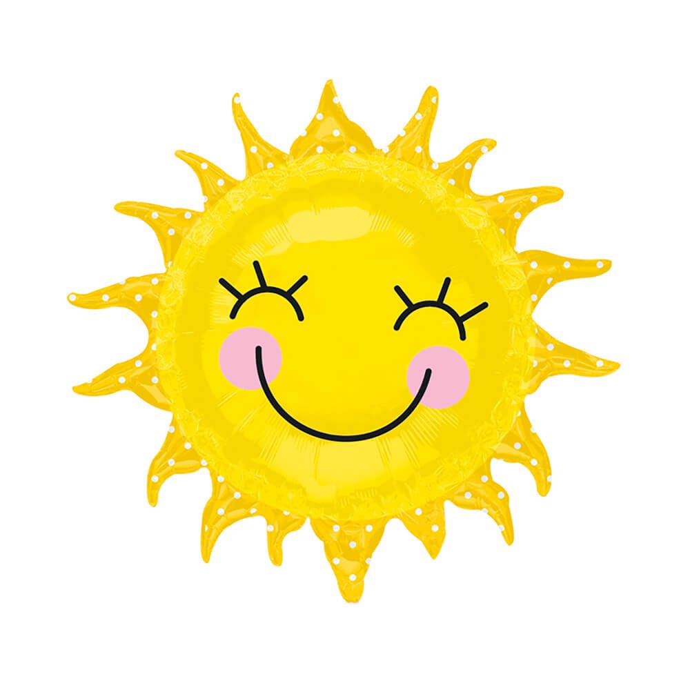 Happy Sunshine Sun Balloon 29" - bubblegum market