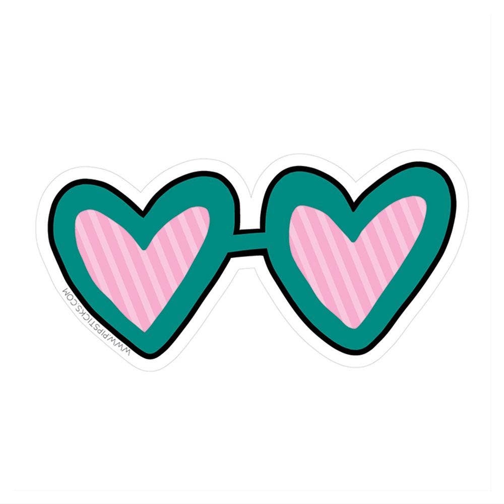 Heart Sunglasses Vinyl Sticker - bubblegum market