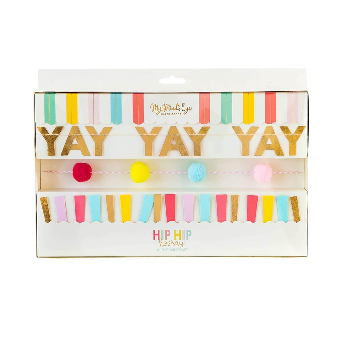 Hip Hip Hooray Mini Banner Set - bubblegum market