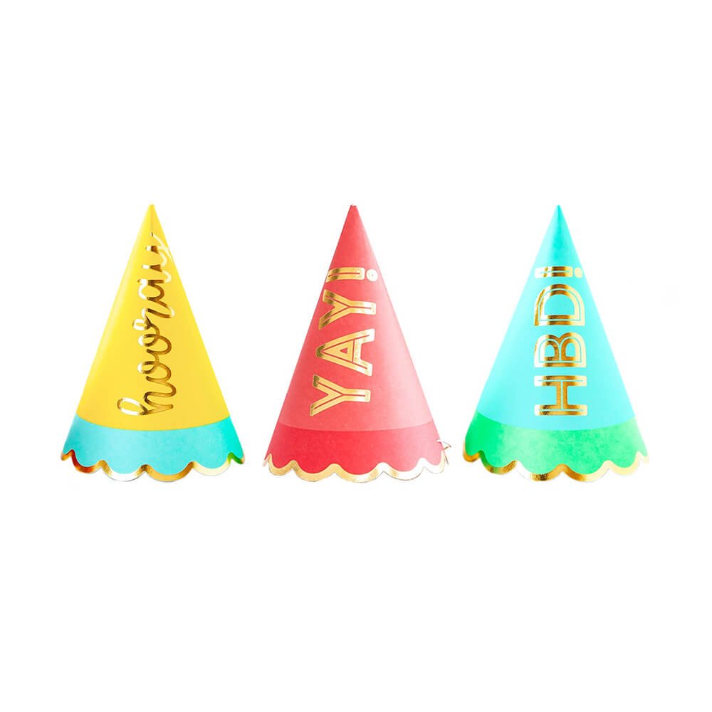 Hip Hip Hooray Party Hats - bubblegum market