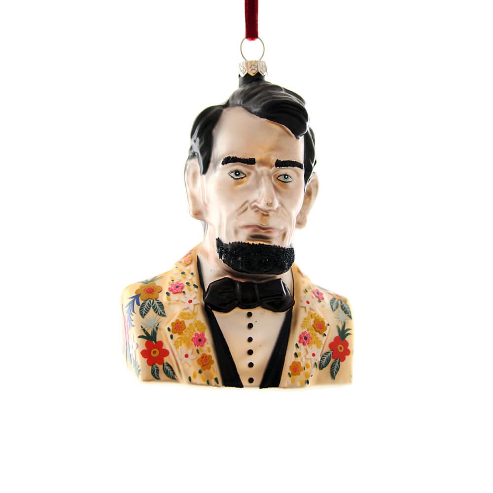 Hipster Abraham Lincoln Ornament 4.75" - bubblegum market