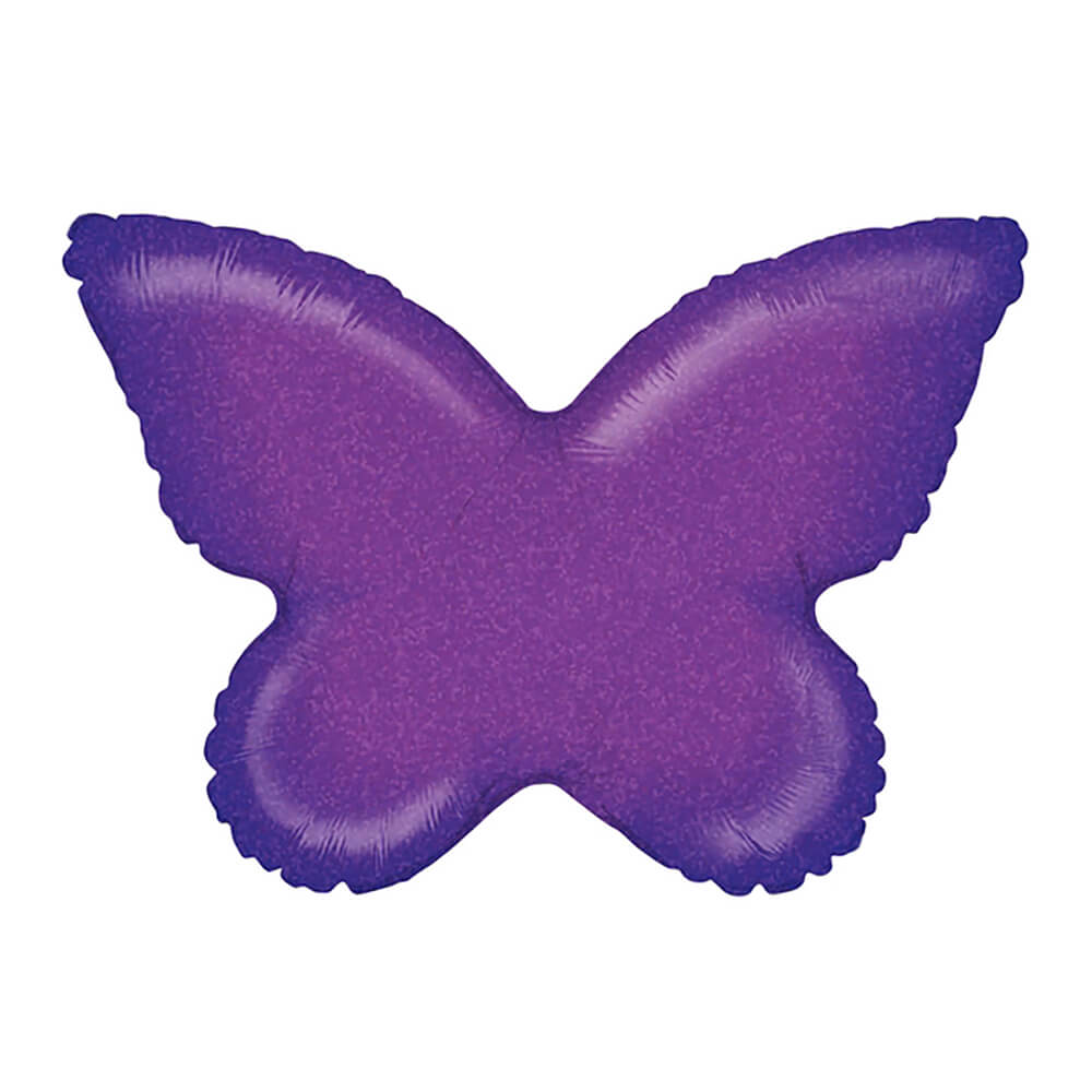 Holographic Purple Butterfly Balloon 30" - bubblegum market
