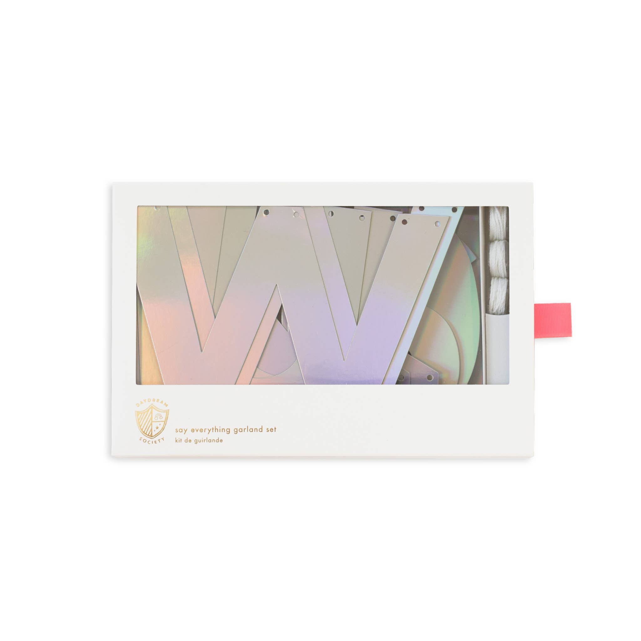 Holographic Silver Foil Say Everything Garland Set - bubblegum market