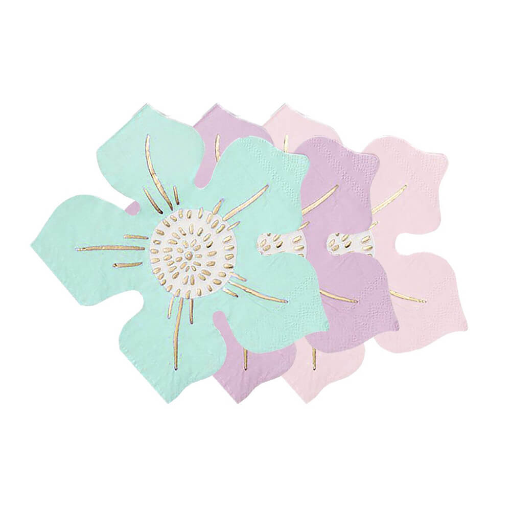In Full Bloom Flower - Shaped Napkins - bubblegum market