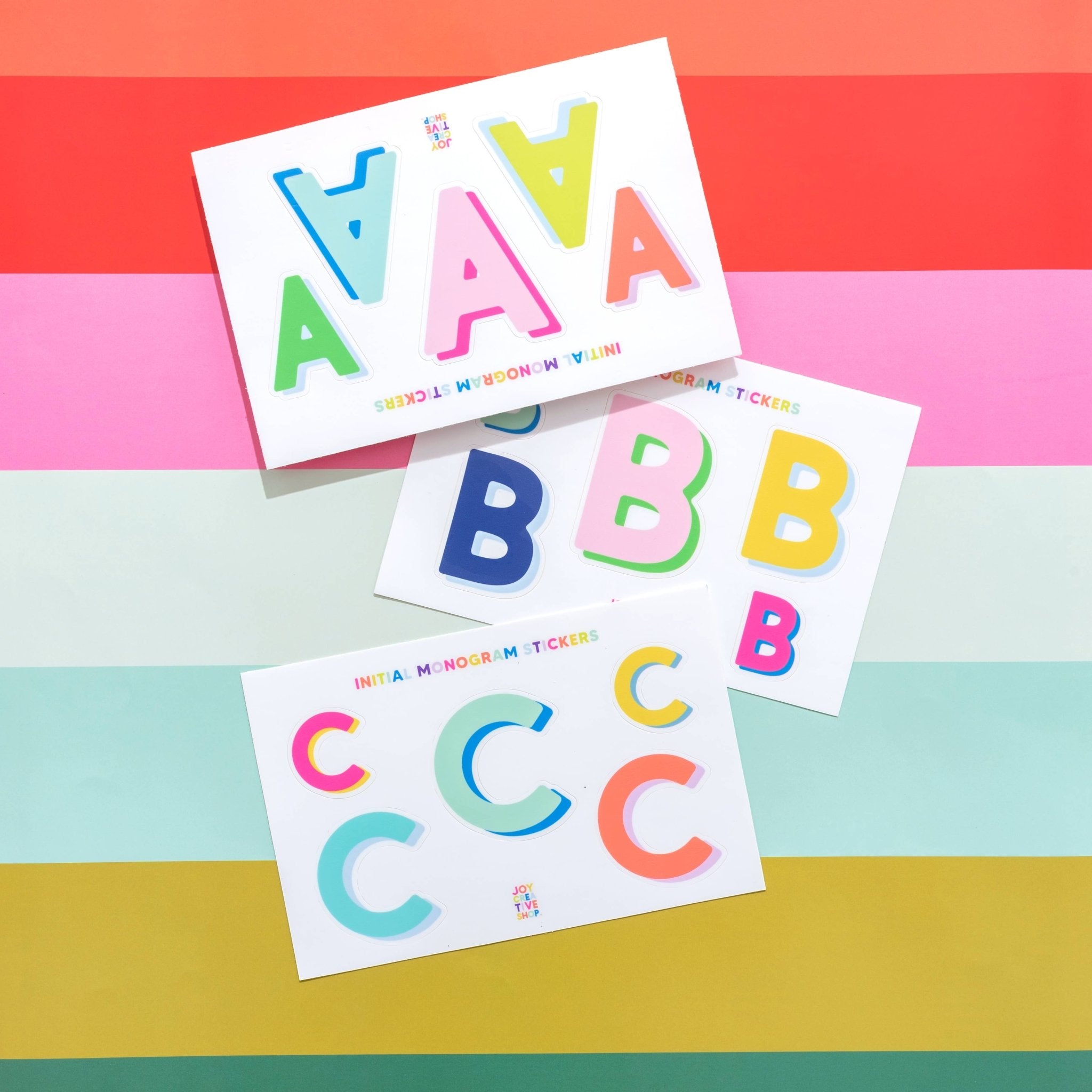 Individual Letter Sticker Sheets - bubblegum market