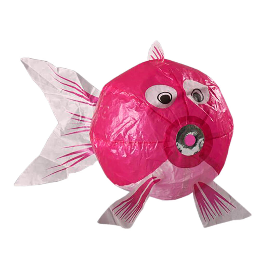 Japanese Paper Balloon Small Pink Fish - bubblegum market