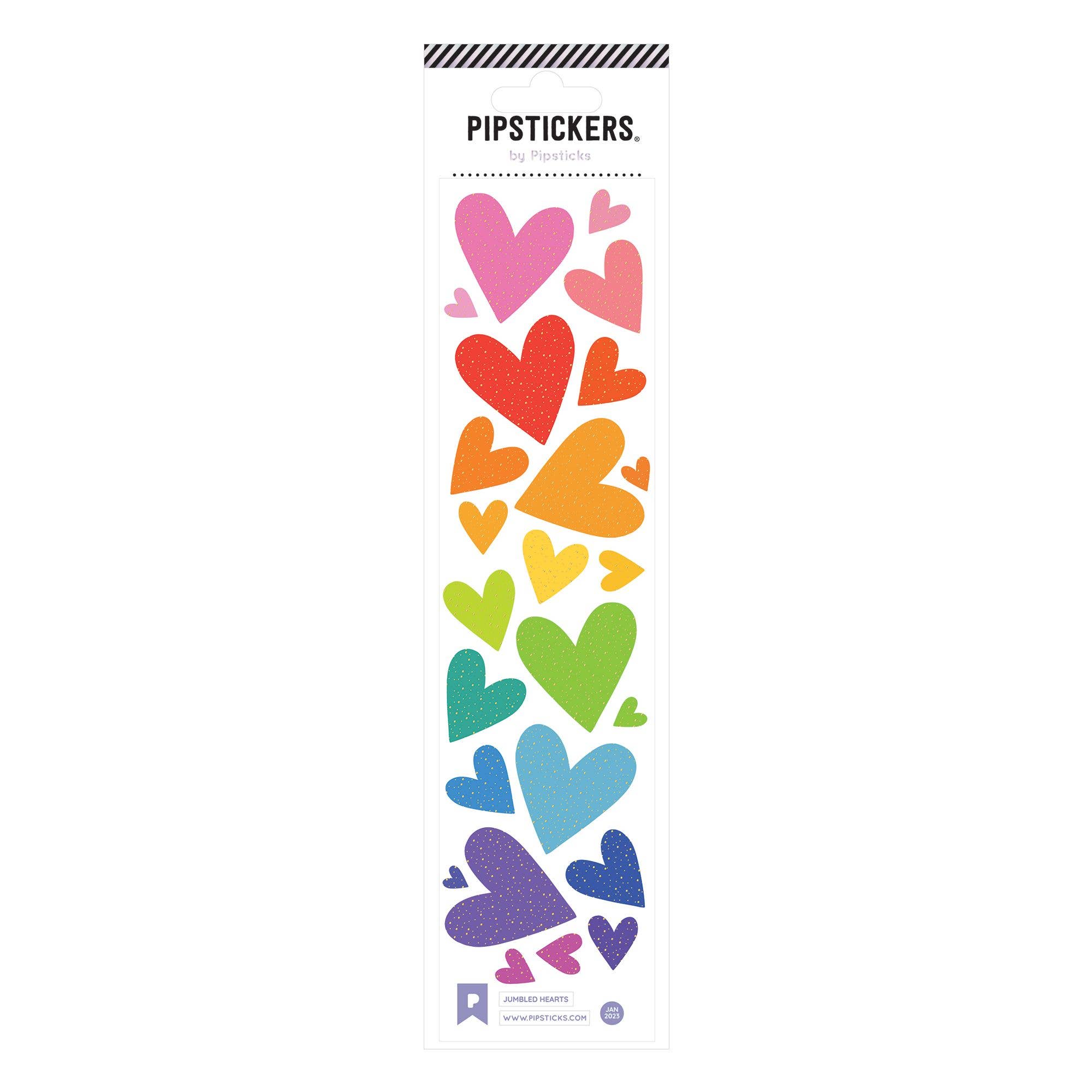 Jumbled Hearts Stickers - bubblegum market