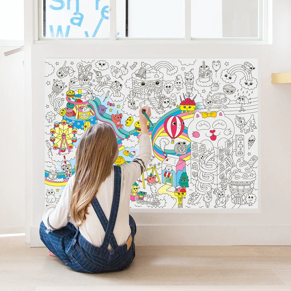 Kawaii Giant Coloring Poster - bubblegum market