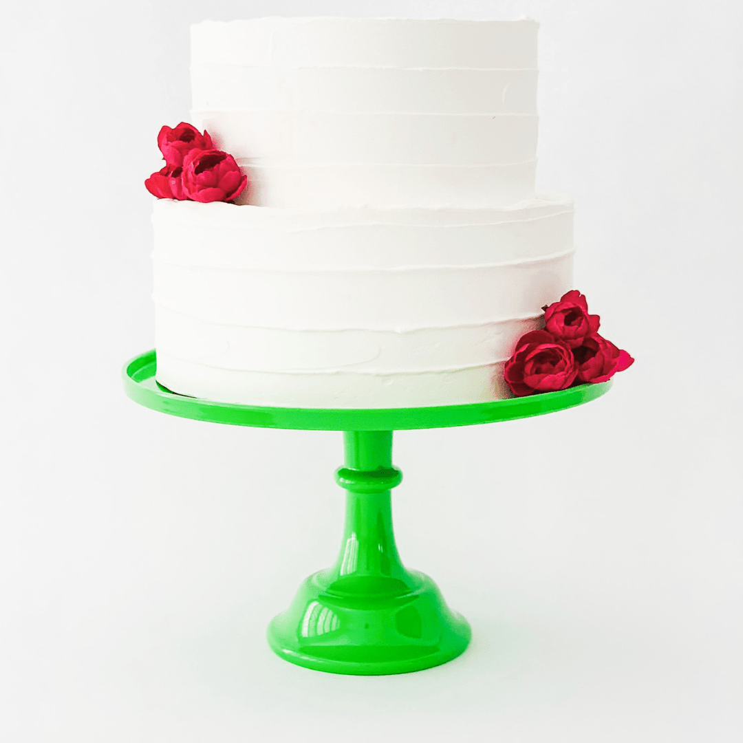 Kelly Green Melamine Pedestal Cake Stand - bubblegum market