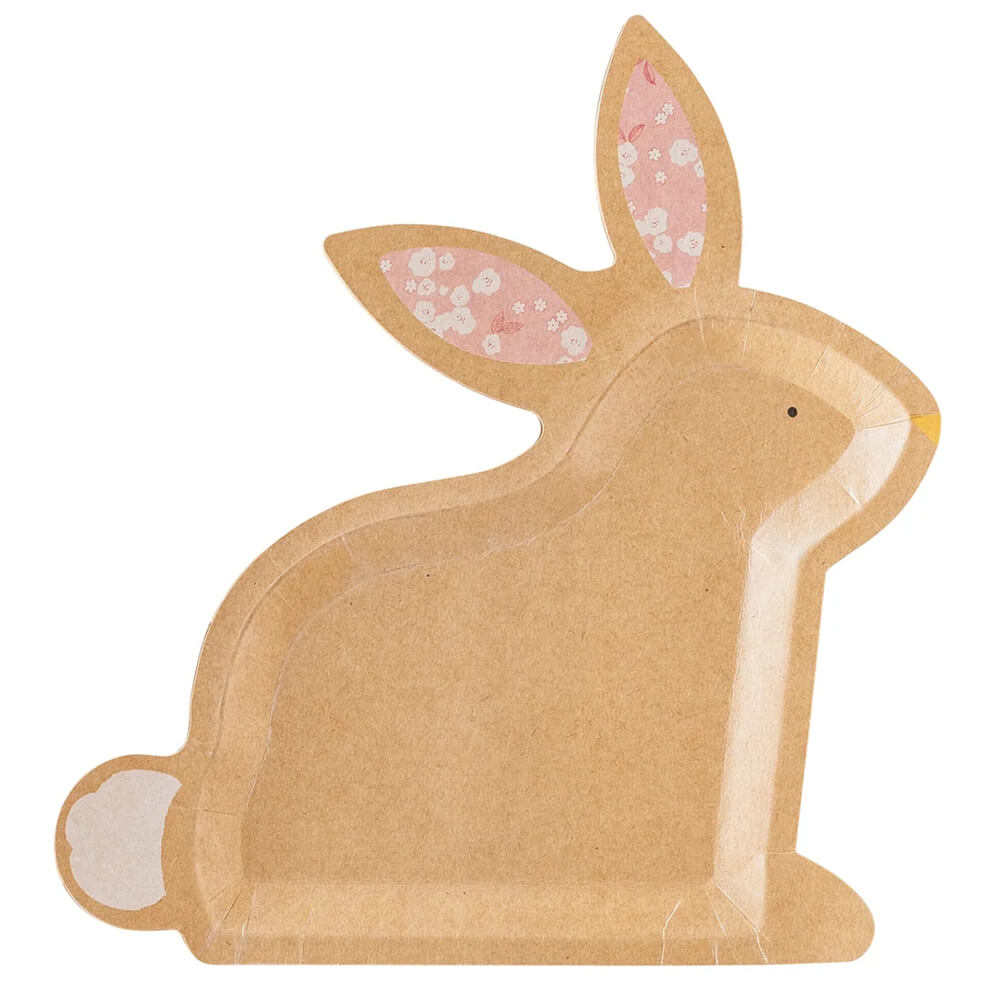 Kraft Paper Bunny Plates 10" - bubblegum market