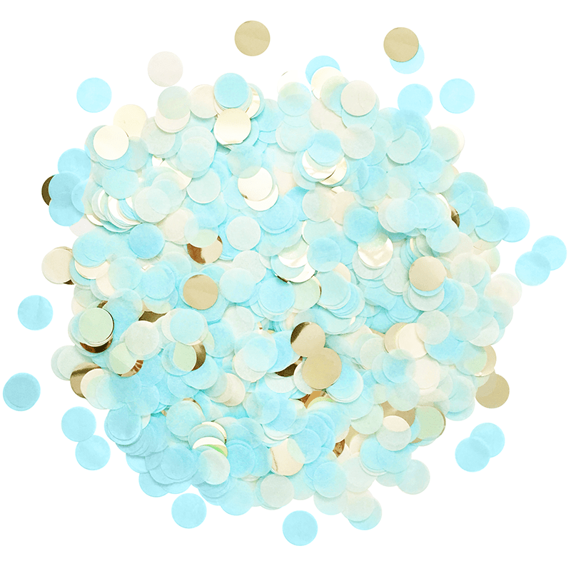 Light Blue & Gold Confetti - bubblegum market