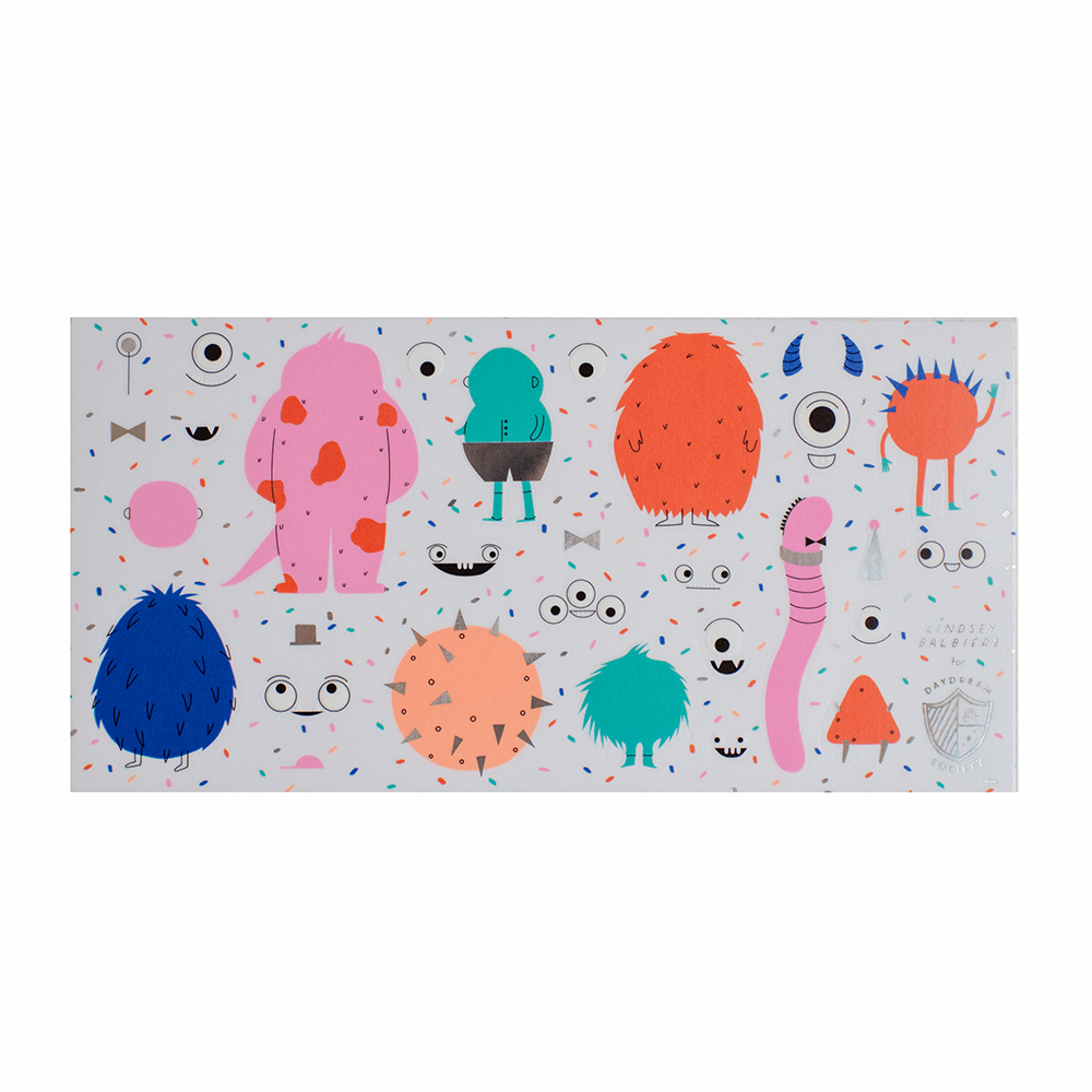 Little Monsters Build Your Own Monster Sticker Sheets (4pk) - bubblegum market